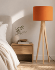 Plain Burnt Orange Lampshade – Handmade UK Ceiling or Table Lamp Shade | Made to Order