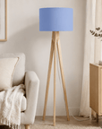 Plain Cornflower Blue Lampshade – Handmade UK, Ceiling or Table Lamp Shade | Made to Order