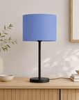 Plain Cornflower Blue Lampshade – Handmade UK, Ceiling or Table Lamp Shade | Made to Order