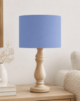Plain Cornflower Blue Lampshade – Handmade UK, Ceiling or Table Lamp Shade | Made to Order