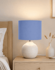 Plain Cornflower Blue Lampshade – Handmade UK, Ceiling or Table Lamp Shade | Made to Order