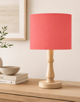 Plain Salmon Pink Lampshade – Handmade UK, Ceiling or Table Lamp Shade | Made to Order