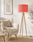 Plain Salmon Pink Lampshade – Handmade UK, Ceiling or Table Lamp Shade | Made to Order