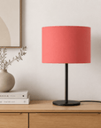 Plain Salmon Pink Lampshade – Handmade UK, Ceiling or Table Lamp Shade | Made to Order