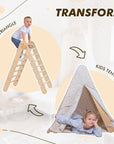 Play Tent Cover with Mat for Triangle Ladder-2