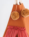 Fairy Kids Play Tent with Tulle in Cognac