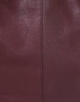 Burgundy Drawcord Leather Hobo Shoulder Bag Ethical Sustainable Brix Bailey Bag