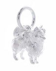 Pomeranian Silver Dog Charm