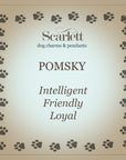 Pomsky Silver Dog Charm Bracelet
