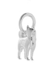 Pomsky Silver Dog Charm