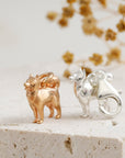Pomsky Silver Dog Charm