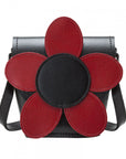 Handmade Leather Daisy Barrel Bag - Poppy - Red
