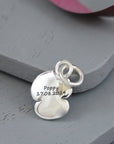 Poppy Flower Personalised Silver Charm