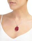 Poppy Oval Large Pendant Necklace