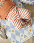 Travel Changing Mat - Blue Harlequin