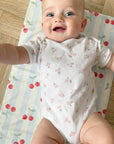 Travel Changing Mat - Cherry Stripe