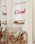 Minimalist Italian Ciao Typography Poster