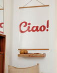 Minimalist Italian Ciao Typography Poster