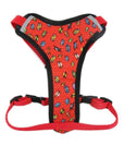 Comfortable Red Graffiti Dog Harness