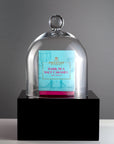 Premium vintage glass cloche dome with Prestat dark sea salt caramel truffles, luxury award-winning chocolate gift set by Novenary at brixbailey.com