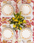 Pretty In Pink Scalloped Lunch Plate - Set of 4