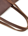 Luxury handcrafted crazy horse leather tote bag, premium unstructured everyday carry-all with ergonomic straps and removable clutch by Steel Horse Leather at brixbailey.com