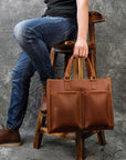 The Dagmar Leather Briefcase | Vintage Leather Messenger Bag