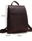 Gyda Backpack, premium vintage leather backpack for laptops, stylish and durable with adjustable straps by Steel Horse Leather at brixbailey.com