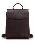 Gyda Backpack, premium vintage leather backpack for laptop, books, and travel, stylish and durable with adjustable straps by Steel Horse Leather at brixbailey.com