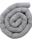Protective Roll Bumper for Baby Crib – Grey