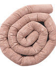 Protective Roll Bumper for Baby Crib – Powder Pink