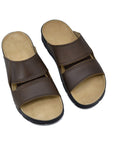 Brown Leather Slip On Sandals for Everyday Comfort