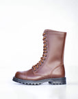 High Aviator Leather Boots Brown