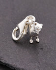 Pug Silver Dog Charm