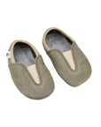 Punsa Kids Barefoot Slippers - Upcycled Leather, Olive