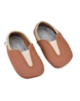 Kids Barefoot Slippers in Upcycled Terracotta Leather