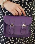 Handmade Leather Micro Satchel - Purple