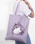 Purple Tote Bag with Moomintroll Design