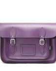 Handmade Leather Satchel - Purple