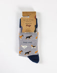 Purple Bamboo Dog Socks