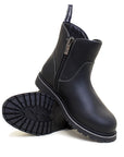 Waterproof Zip Up Ankle Boots in Black