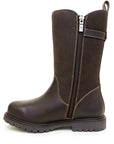 Waterproof Fur Lined Zip Up Boots in Brown