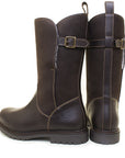 Waterproof Fur Lined Zip Up Boots in Brown