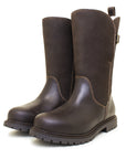 Waterproof Fur Lined Zip Up Boots in Brown