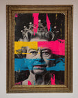 Queen Elizabeth Paint Splatter Framed Wall Art