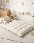 Quilted Kids' Floor Cushion, Beige, 3 Sizes Available