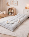 Quilted Kids' Floor Cushion, Blue, 3 Sizes Available