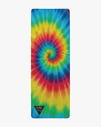 Rainbow Tie Dye Foldable Travel Yoga Mat – 2mm Lightweight Natural Rubber, Non-Slip, Eco-Friendly Mat for On-the-Go Practice | Yune Yoga-2