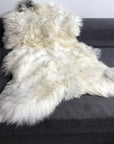 Luxury champagne mix sheepskin rug, premium natural undyed fleece, soft silky fur, large rare breed sheepskin, handcrafted UK Europe by Wildash London at brixbailey.com