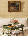 Rattan Breakfast Tray - Green